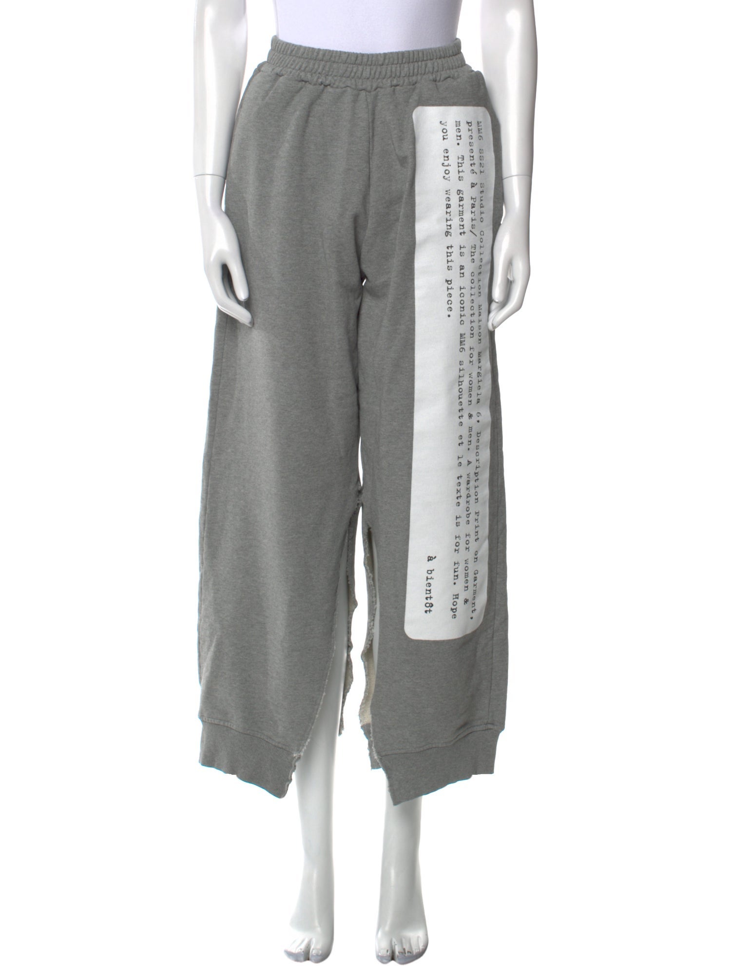 MM6 Maison Margiela Graphic Print Straight Leg Pants