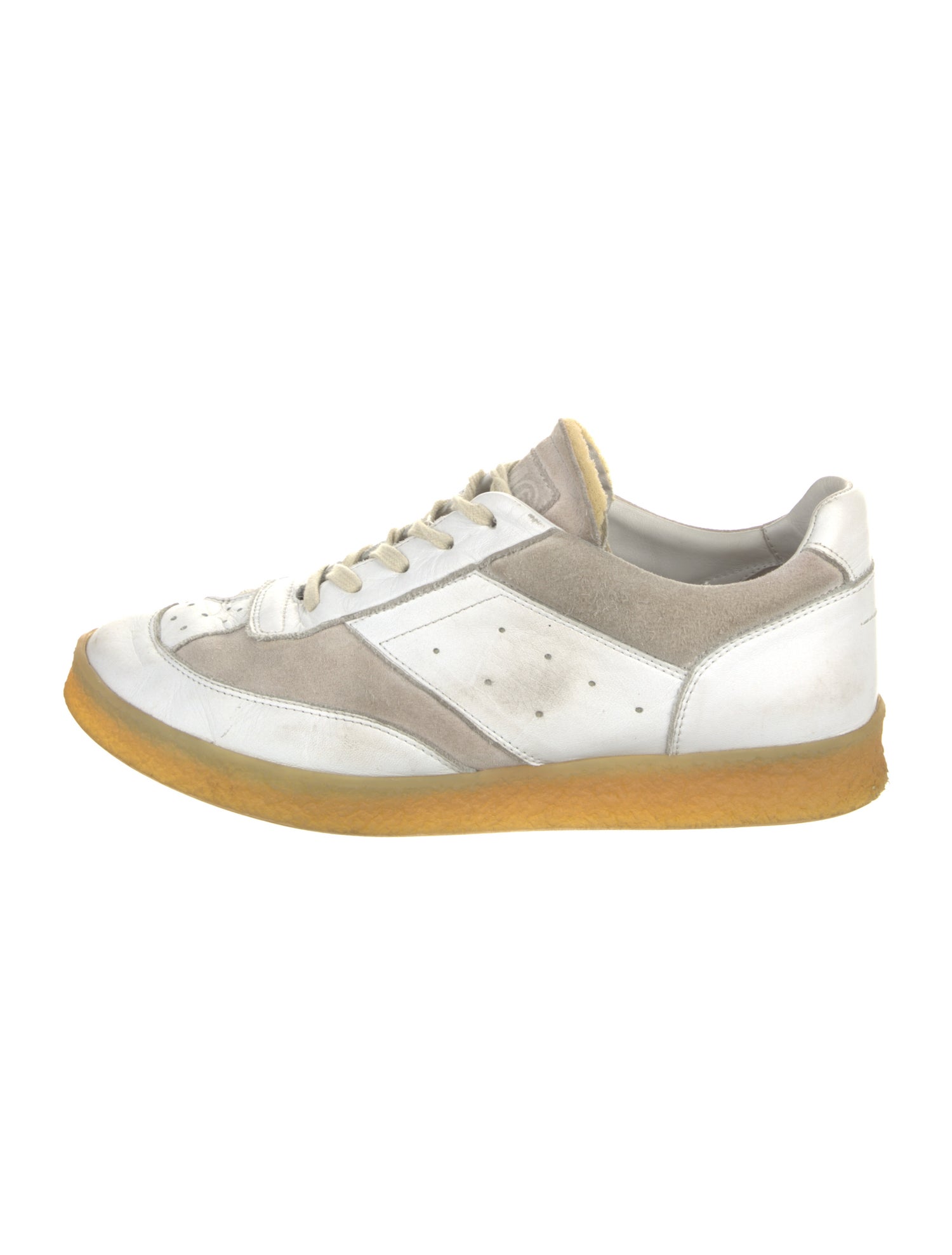 MM6 Maison Margiela Leather Colorblock Pattern Sneakers