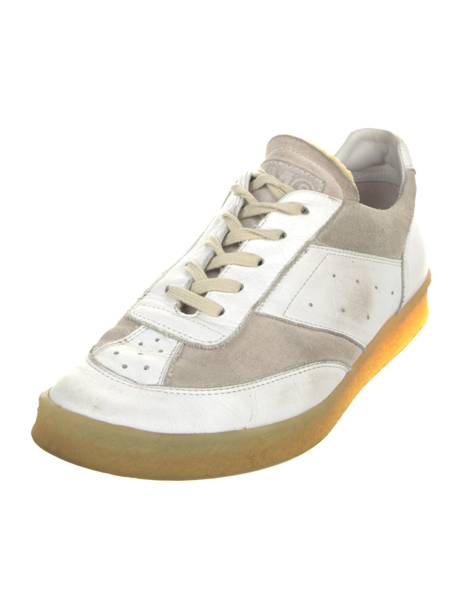 MM6 Maison Margiela Leather Colorblock Pattern Sneakers