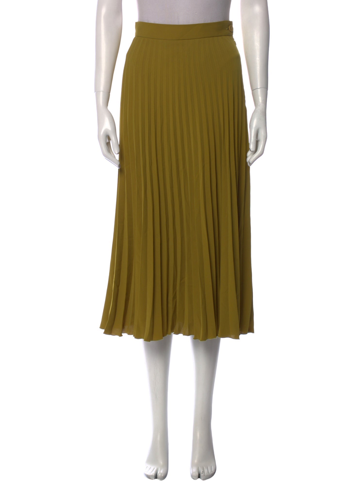 MM6 Maison Margiela Pleated Accents Midi Length Skirt