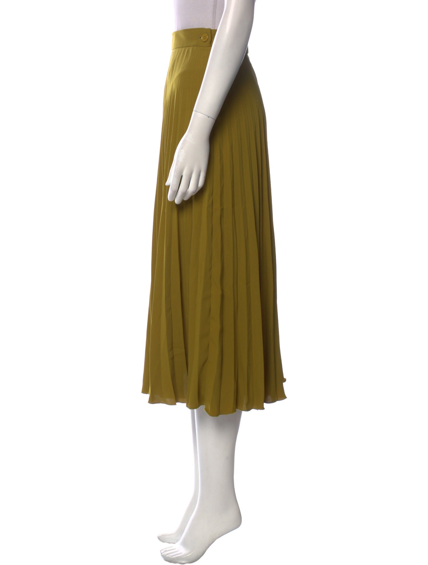 MM6 Maison Margiela Pleated Accents Midi Length Skirt