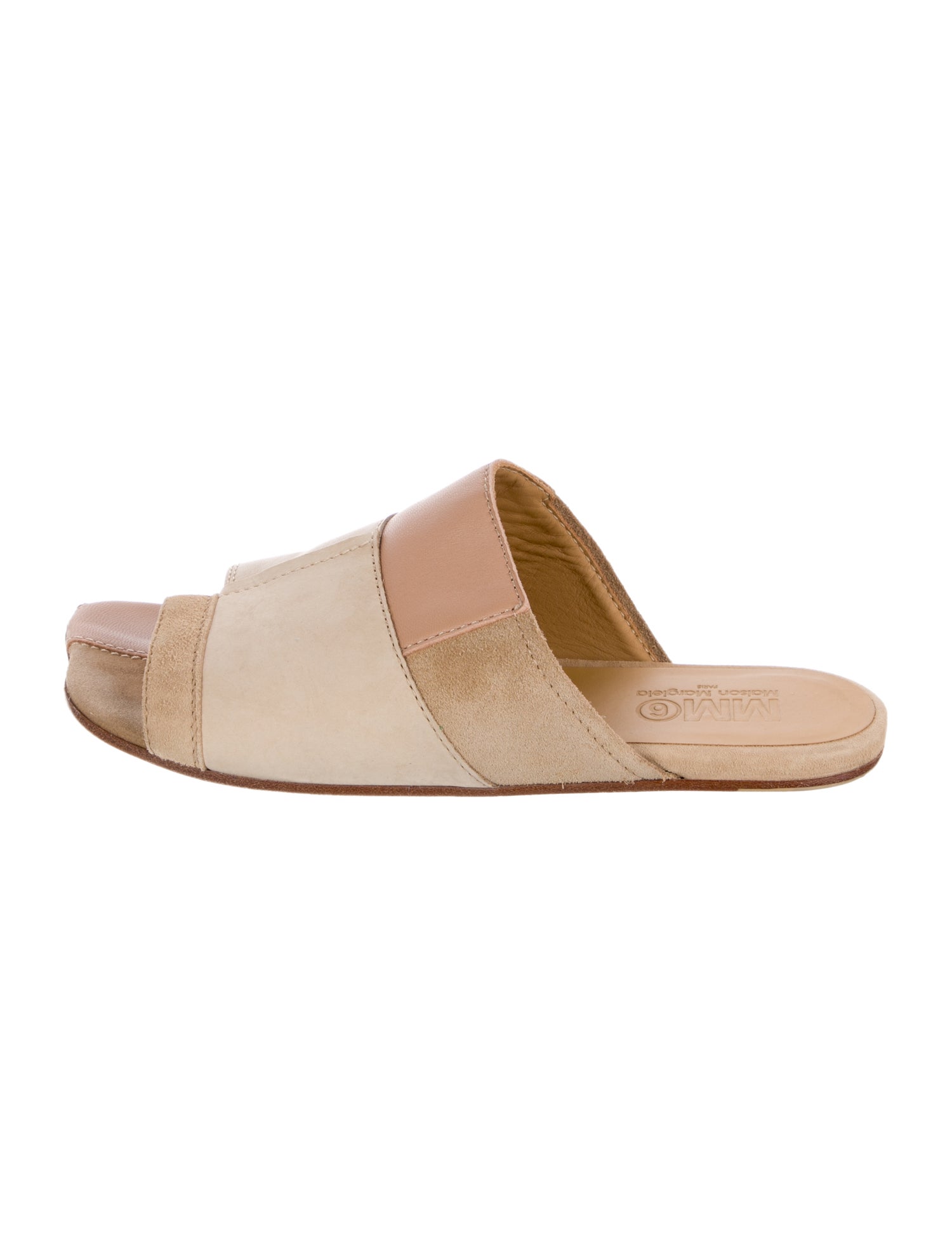 MM6 Maison Margiela Leather Slides