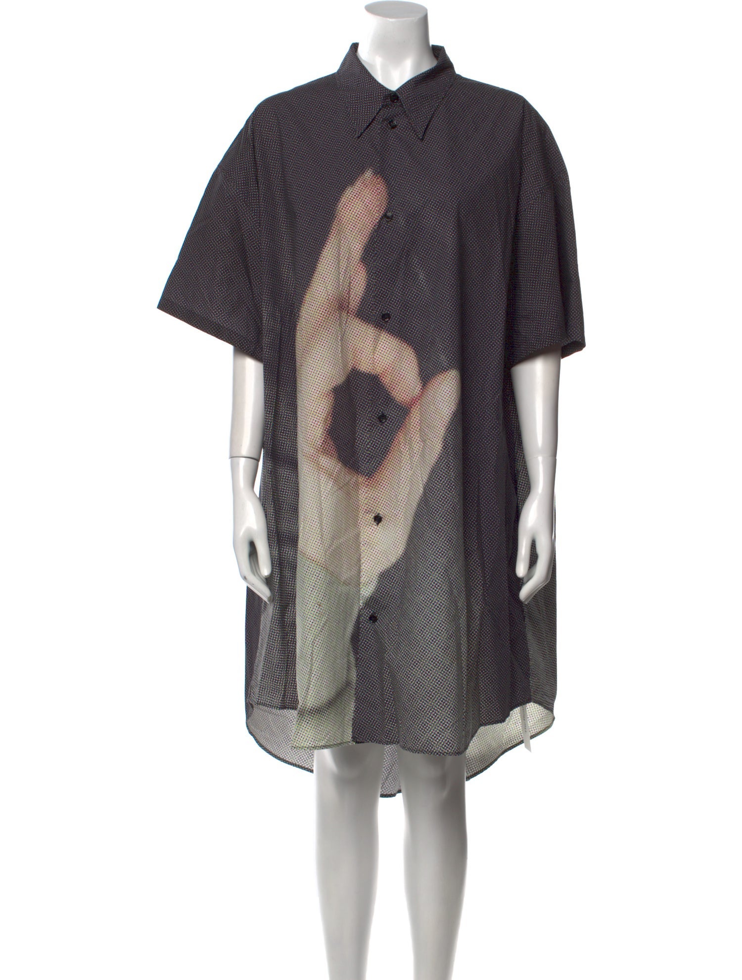 MM6 Maison Margiela Graphic Print Knee-Length Dress