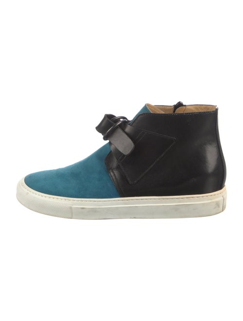 MM6 Maison Margiela Suede Colorblock Pattern Sneakers
