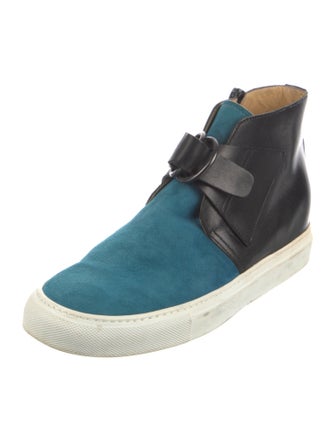 MM6 Maison Margiela Suede Colorblock Pattern Sneakers