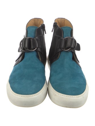 MM6 Maison Margiela Suede Colorblock Pattern Sneakers