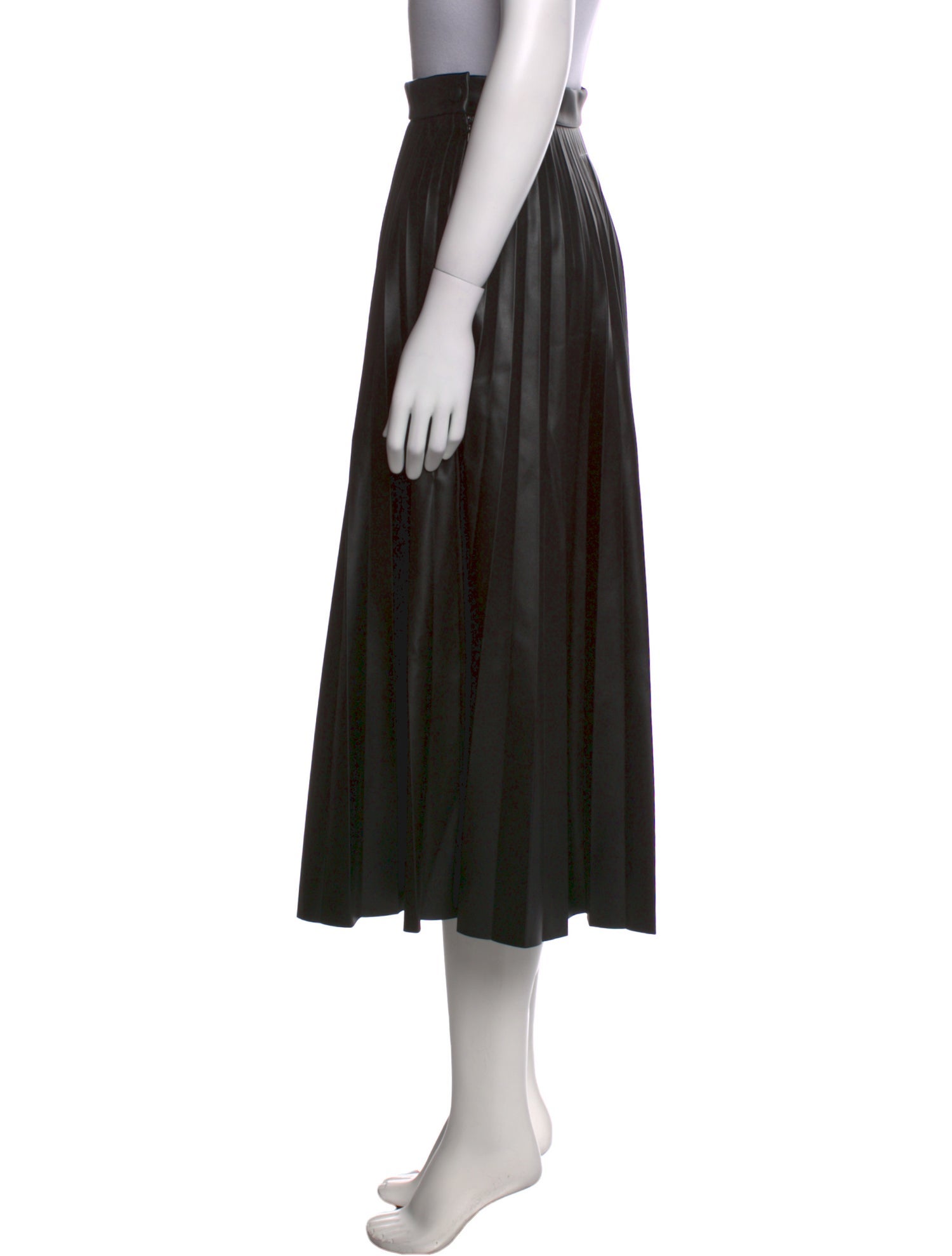 MM6 Maison Margiela Pleated Accents Midi Length Skirt