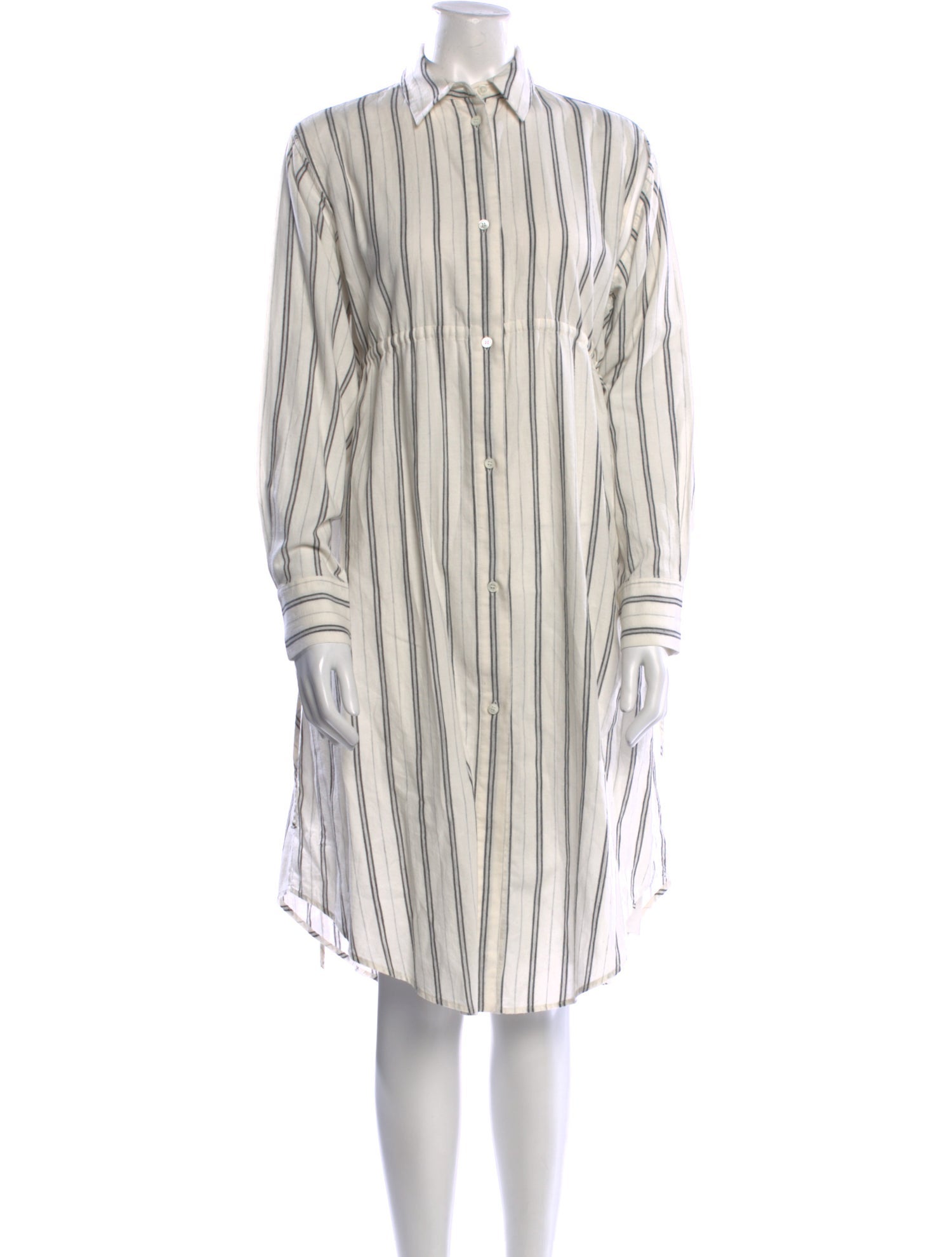 MM6 Maison Margiela Striped Midi Length Dress