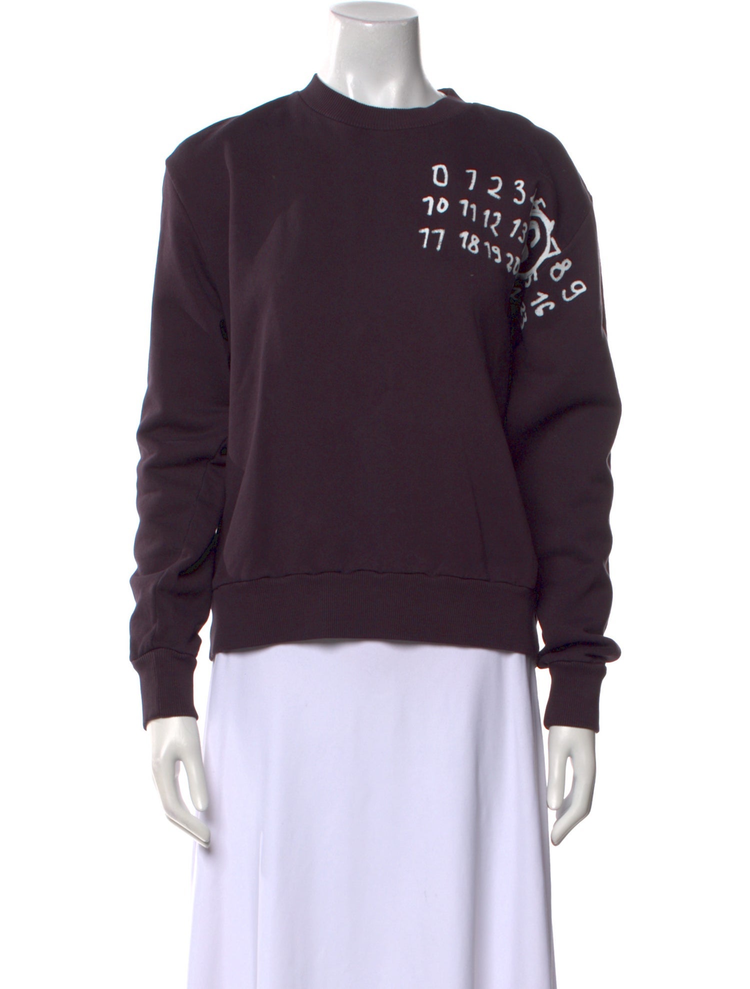 MM6 Maison Margiela Graphic Print Crew Neck Pullover