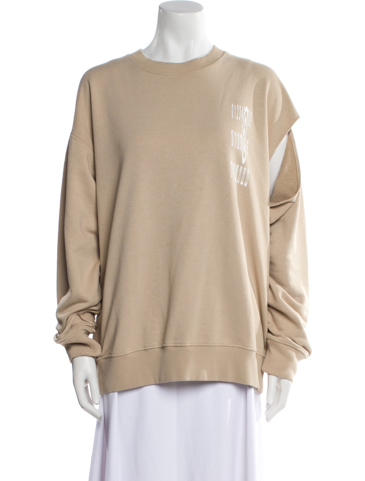 MM6 Maison Margiela Crew Neck Long Sleeve Sweatshirt