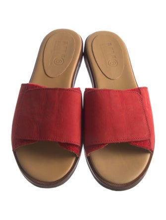 MM6 Maison Margiela Leather Slides