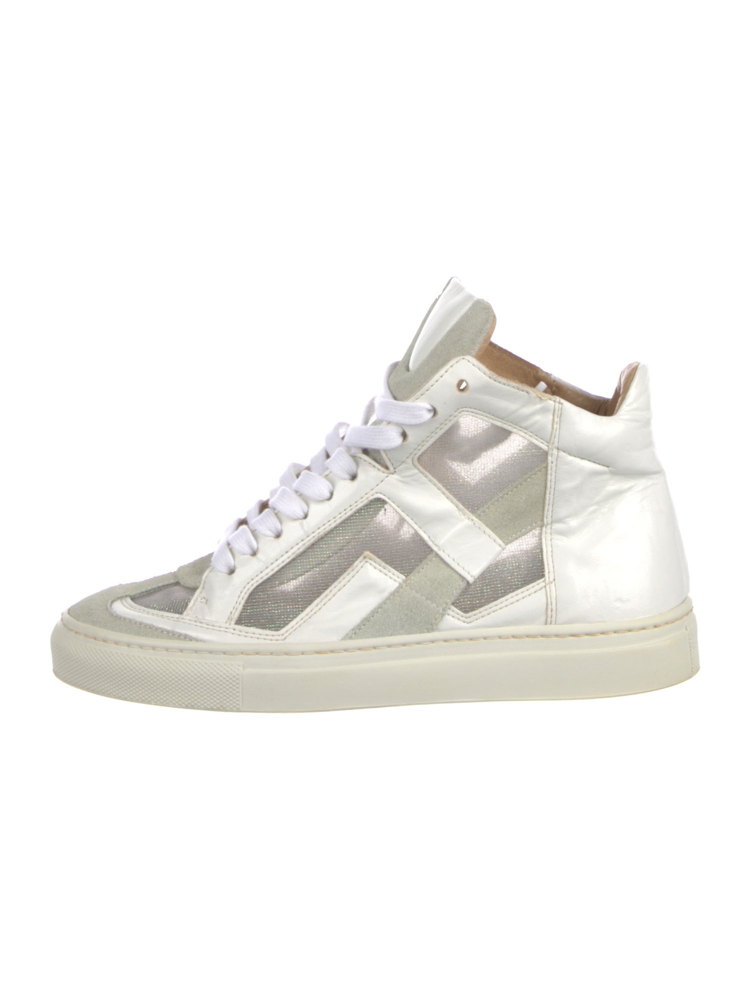 MM6 Maison Margiela Leather Colorblock Pattern Sneakers