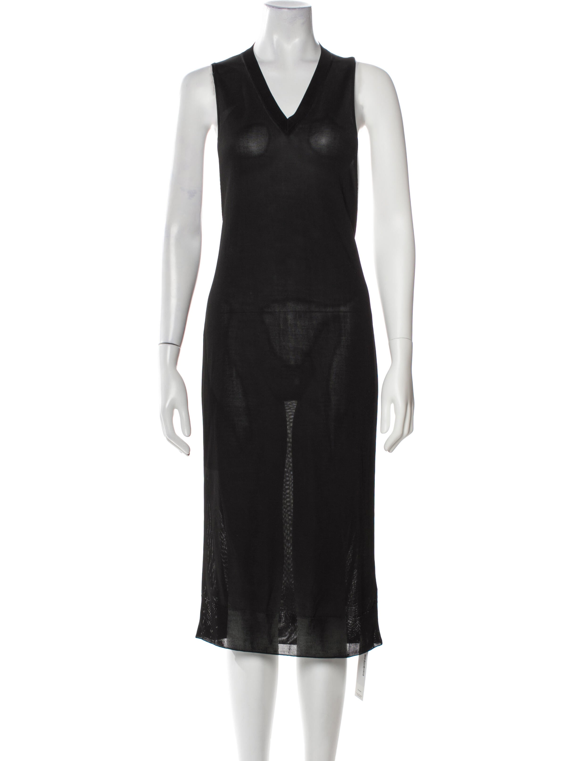 MM6 Maison Margiela V-Neck Midi Length Dress