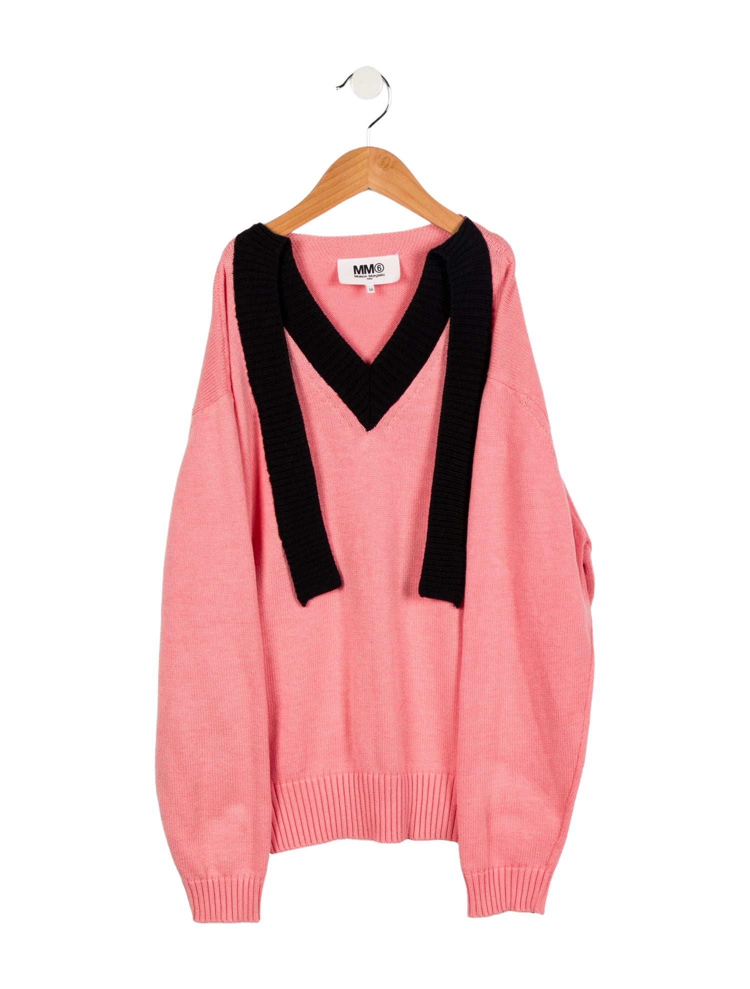 MM6 Maison Margiela Girls' V-Neck Sweater