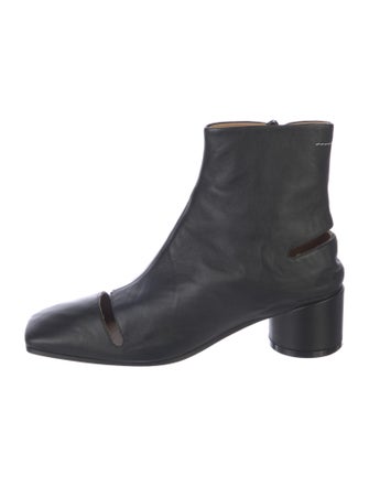 MM6 Maison Margiela Leather Lasercut Accents Boots