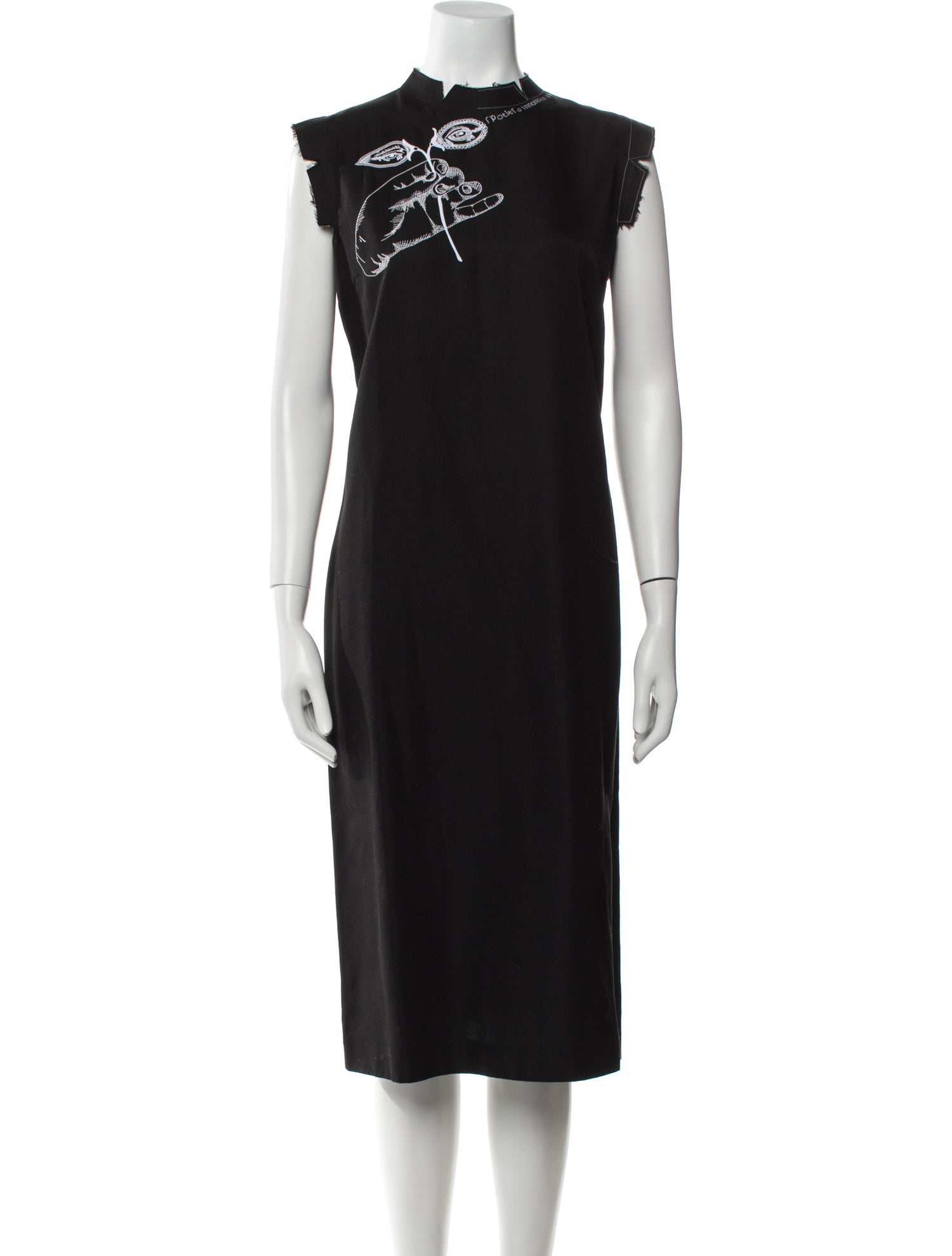 MM6 Maison Margiela Mock Neck Midi Length Dress