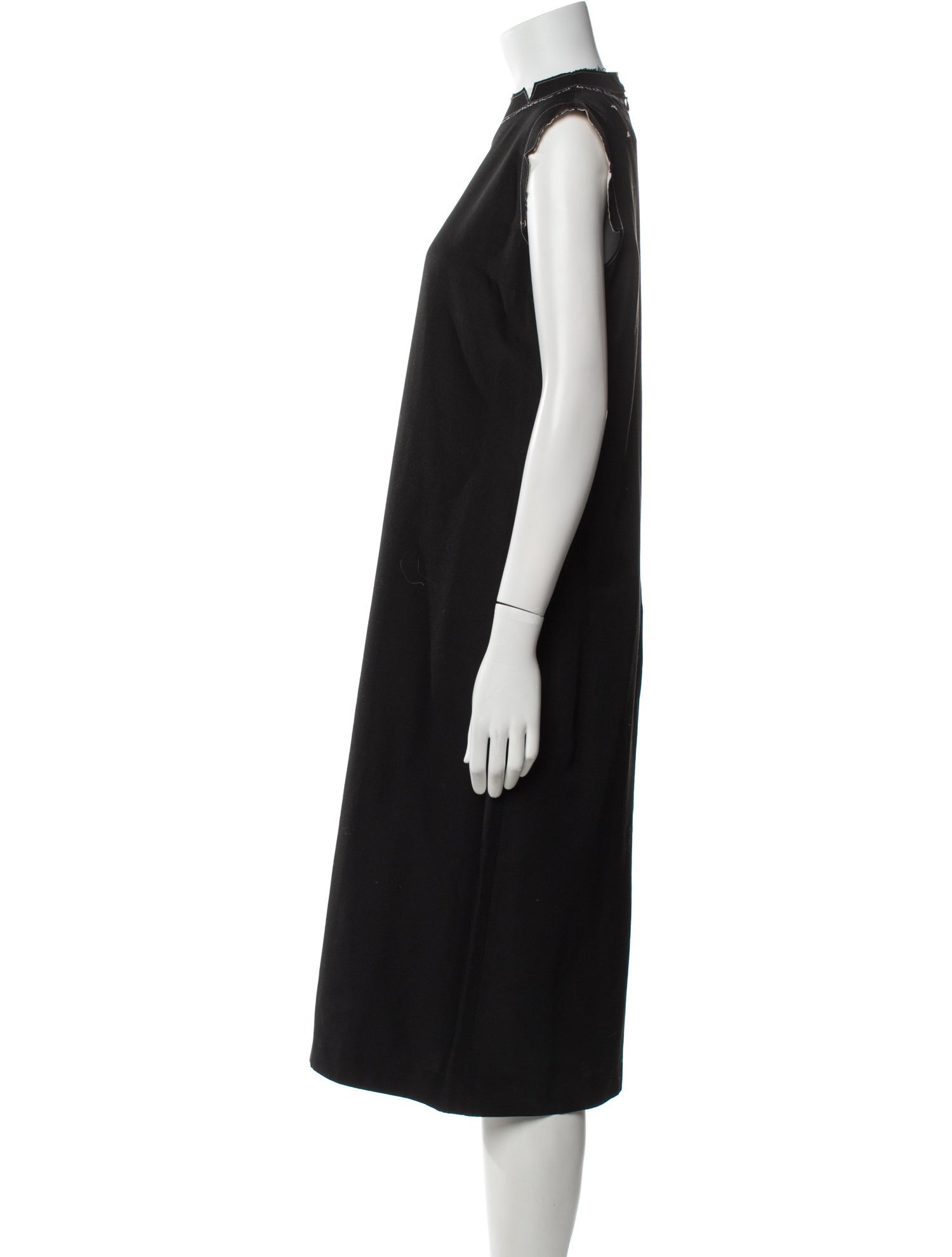 MM6 Maison Margiela Mock Neck Midi Length Dress