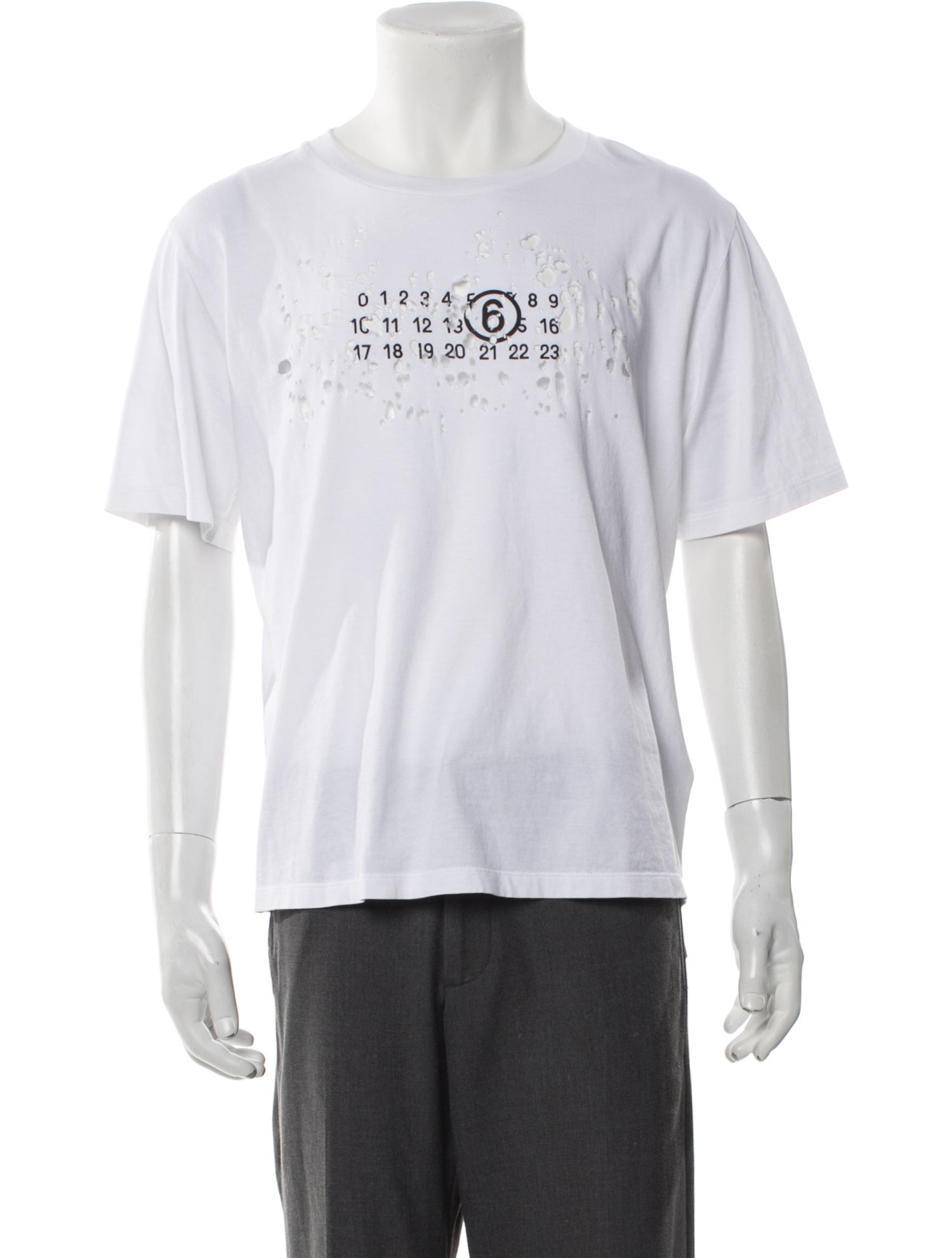 MM6 Maison Margiela Graphic Print Crew Neck T-Shirt