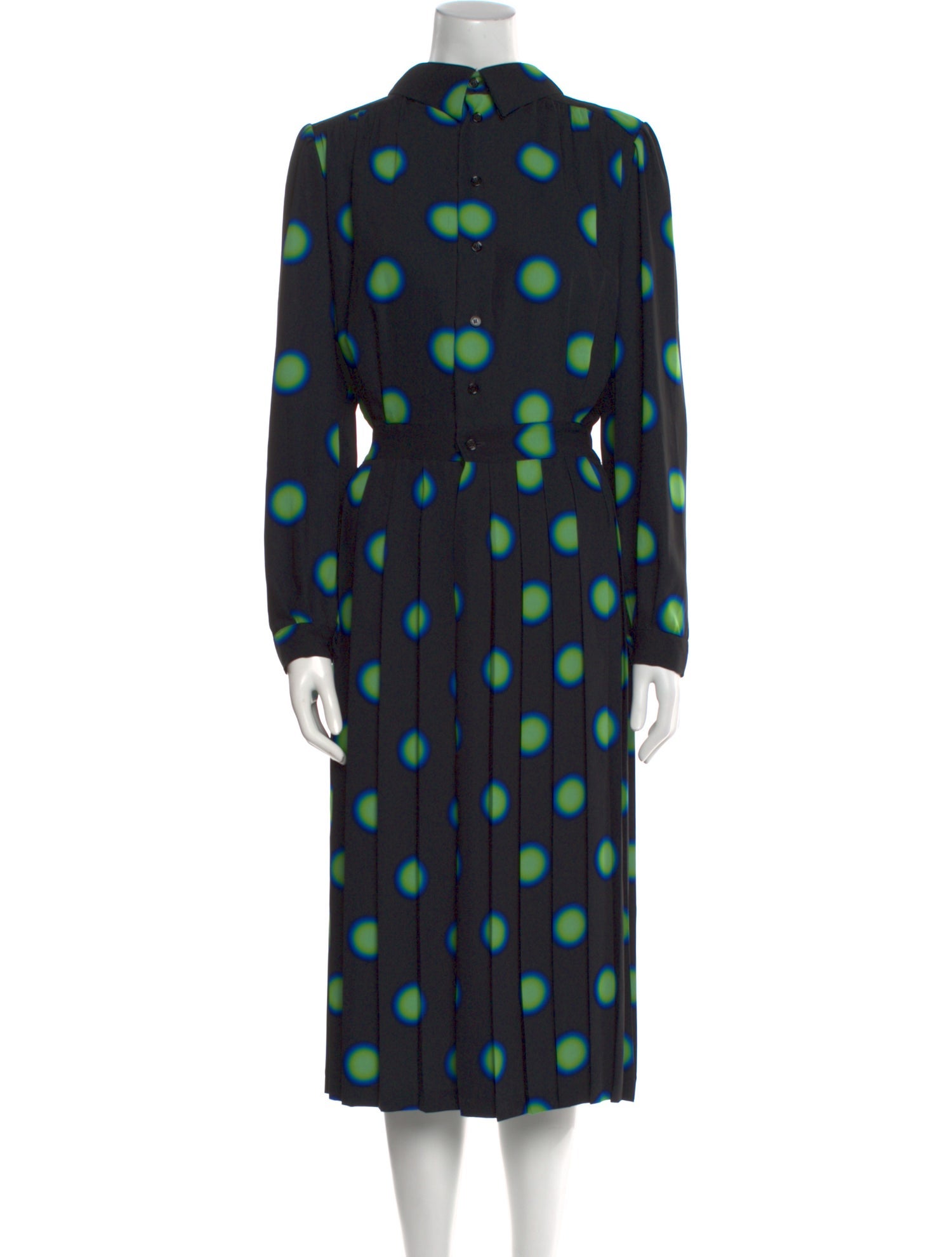 MM6 Maison Margiela Polka Dot Print Midi Length Dress
