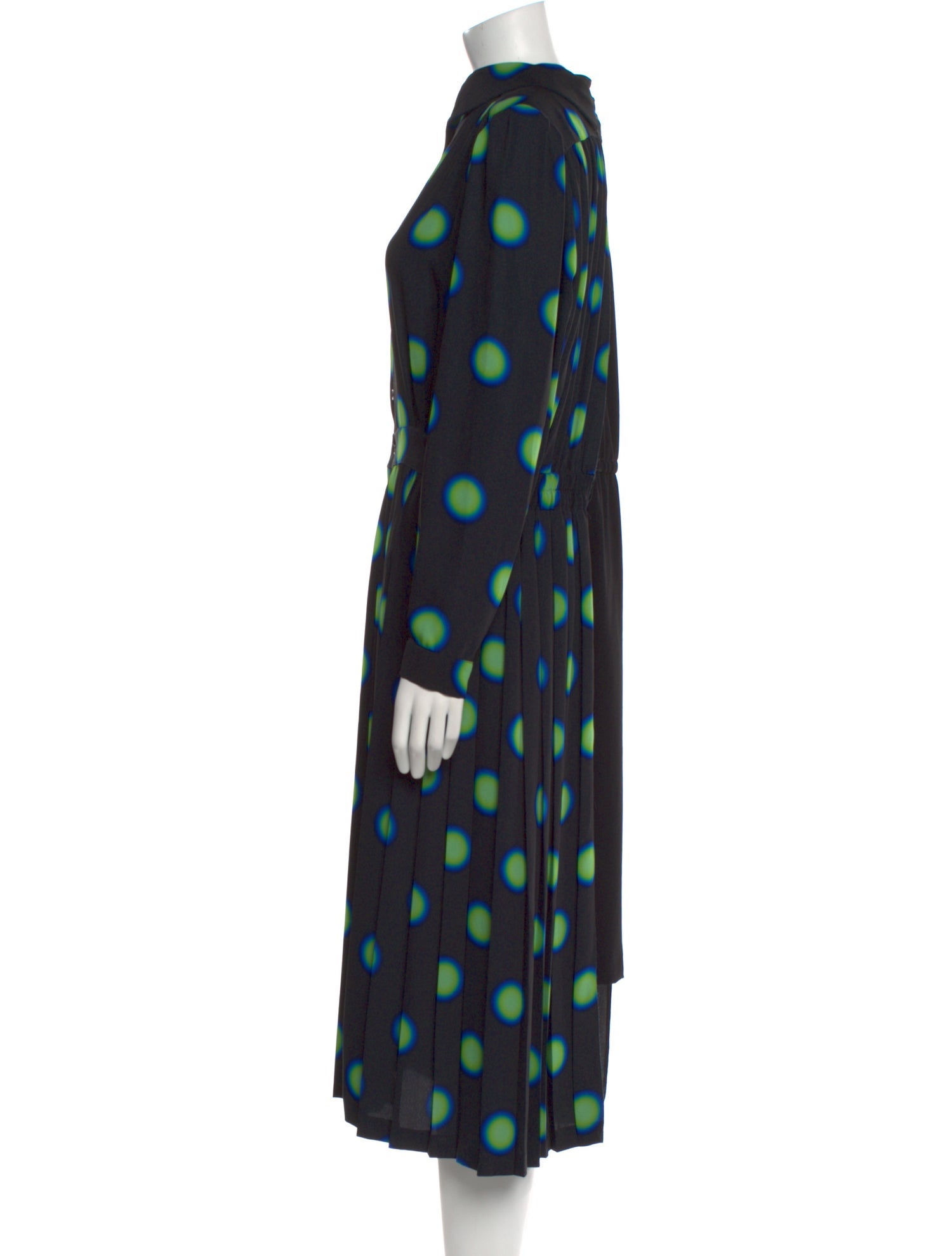 MM6 Maison Margiela Polka Dot Print Midi Length Dress