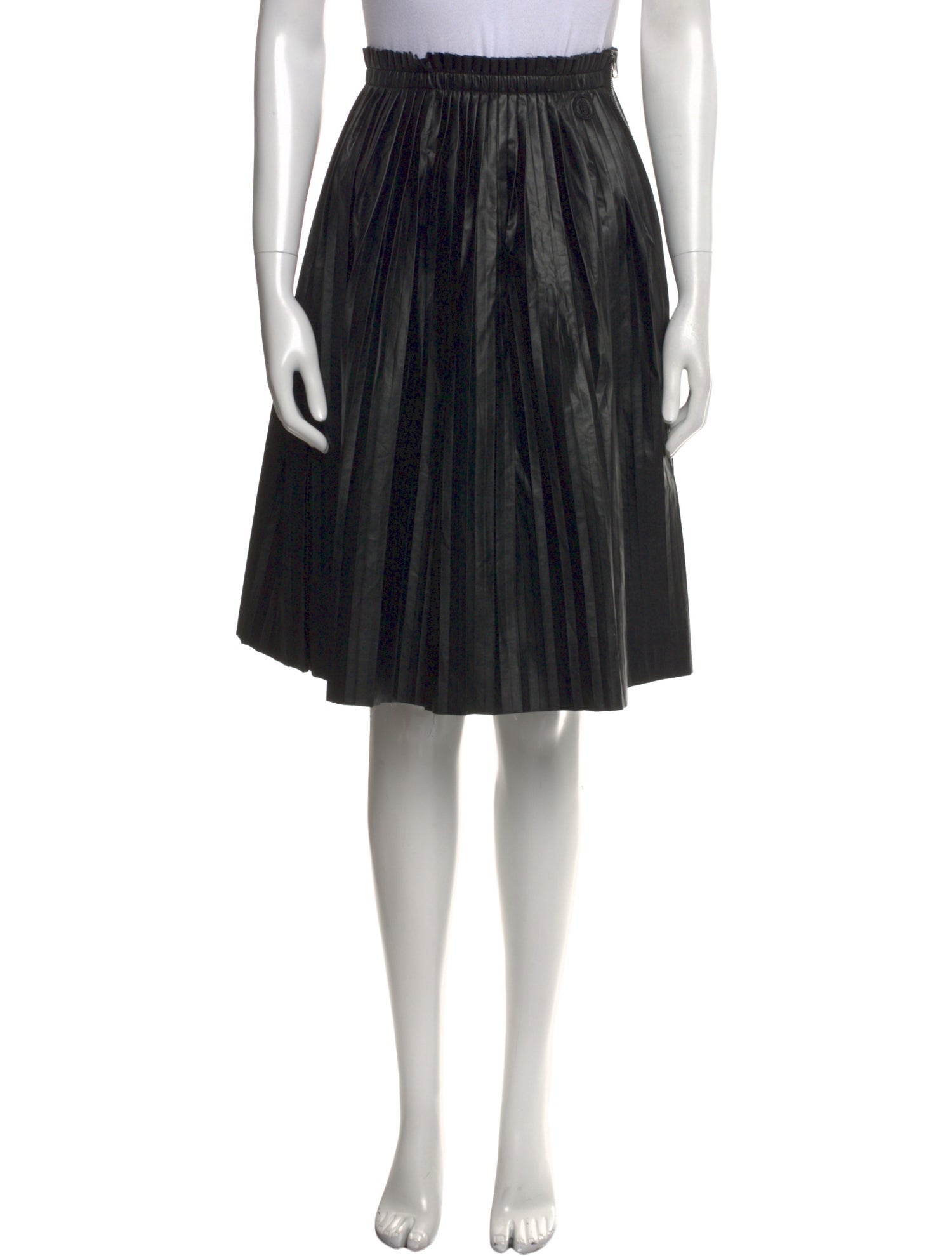 MM6 Maison Margiela Faux Leather Knee-Length Skirt