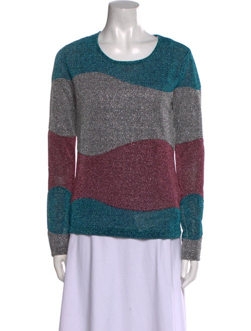 MM6 Maison Margiela Colorblock Pattern Scoop Neck Sweatshirt