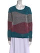 MM6 Maison Margiela Colorblock Pattern Scoop Neck Sweatshirt