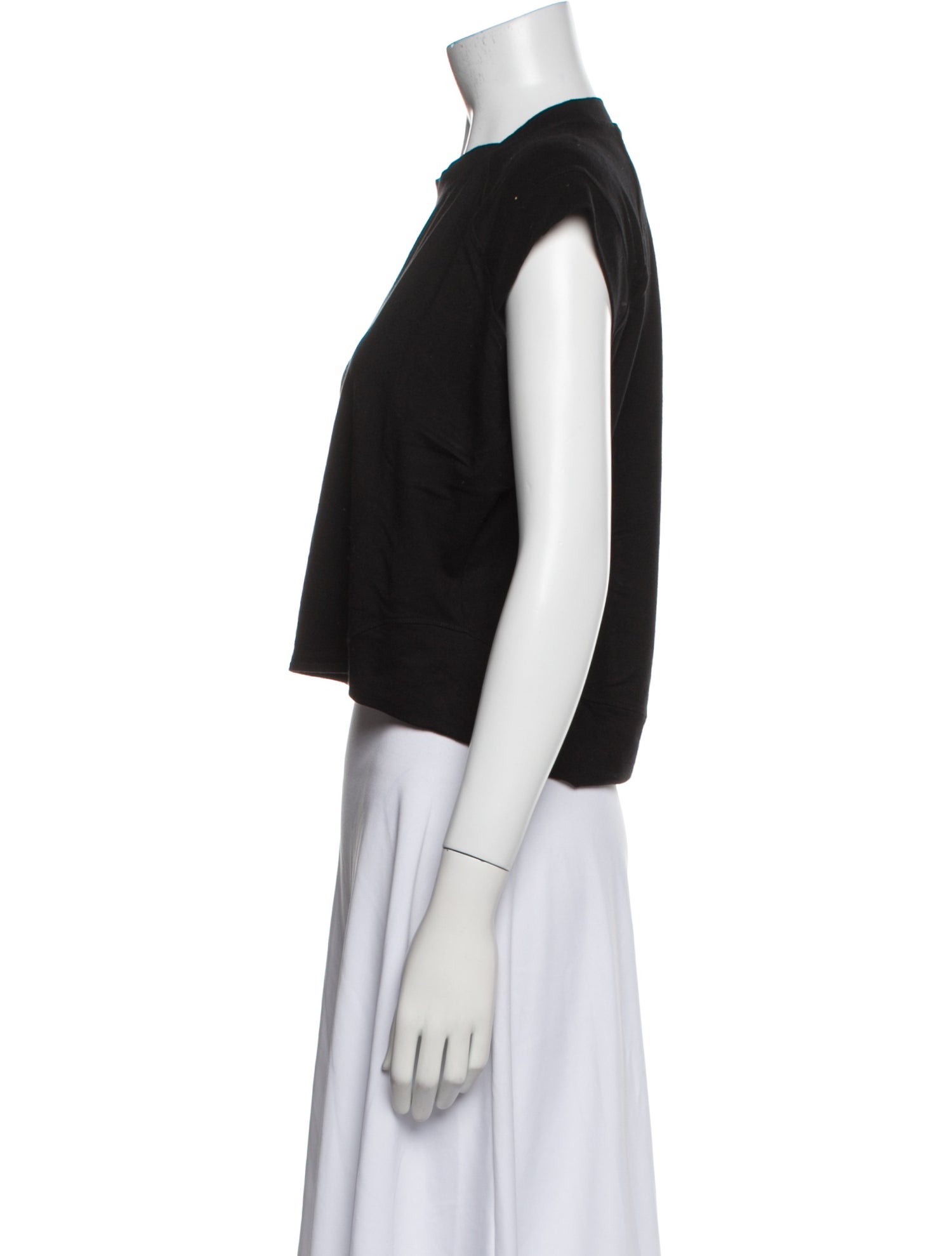 MM6 Maison Margiela Crew Neck Short Sleeve Crop Top