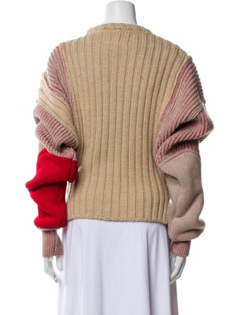 MM6 Maison Margiela Virgin Wool Colorblock Pattern Sweater