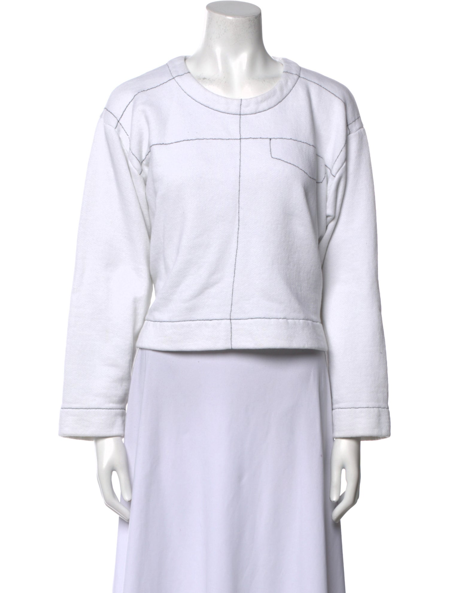 MM6 Maison Margiela Crew Neck Long Sleeve Sweatshirt