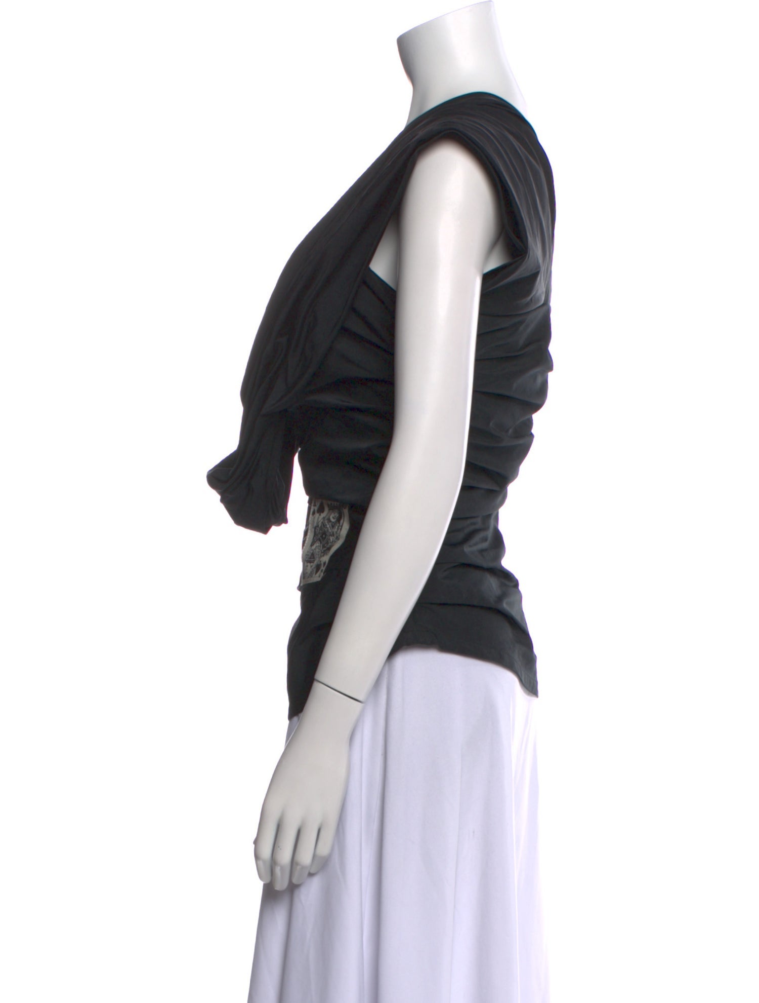 MM6 Maison Margiela Cowl Neck Sleeveless Top