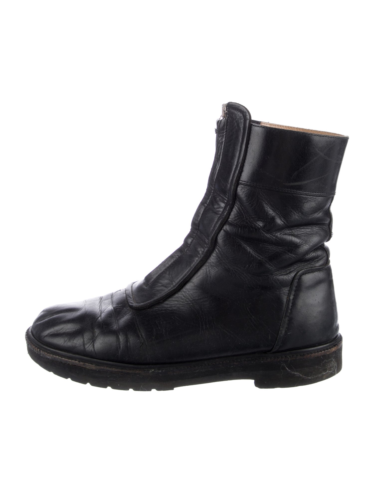 MM6 Maison Margiela Leather Combat Boots