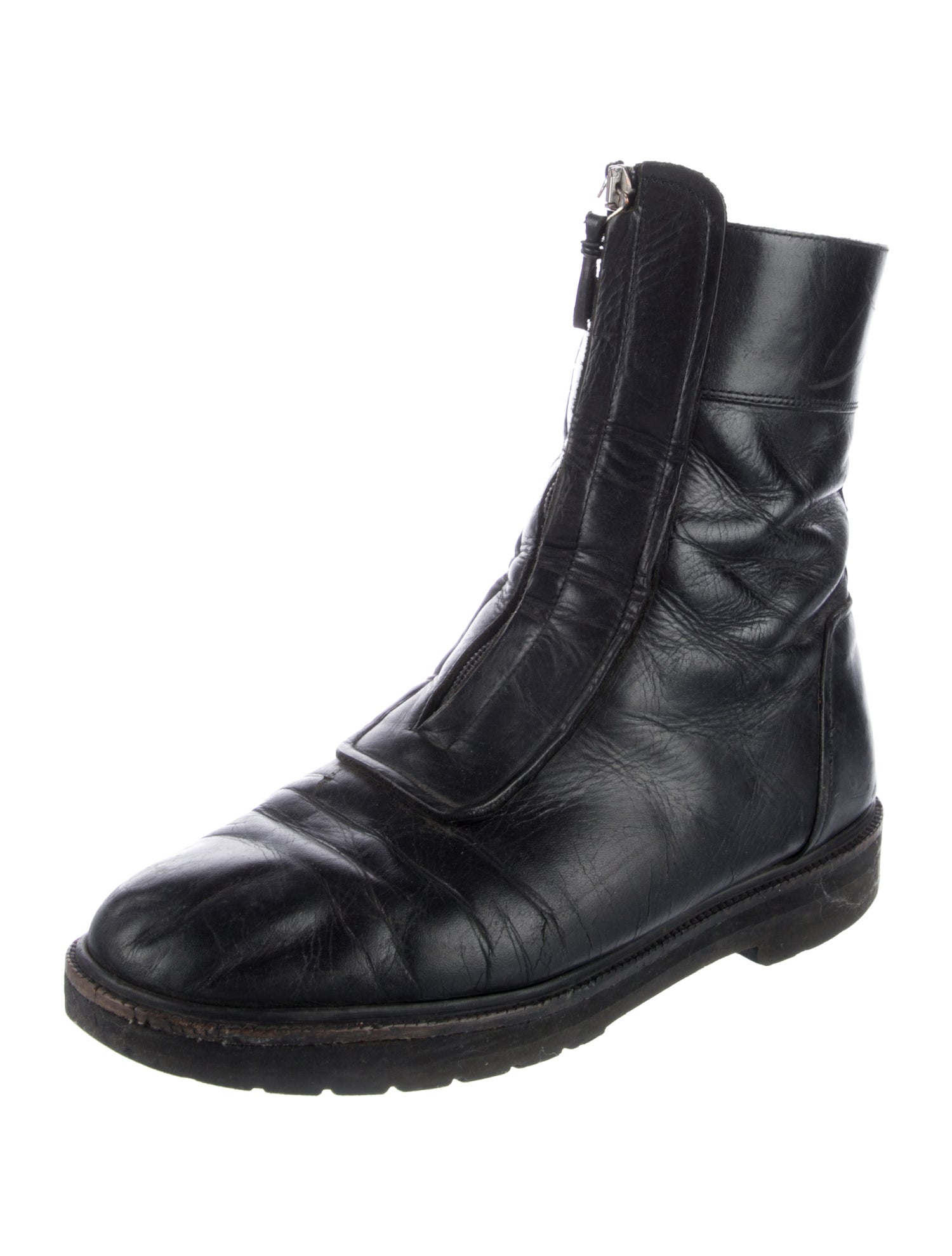 MM6 Maison Margiela Leather Combat Boots