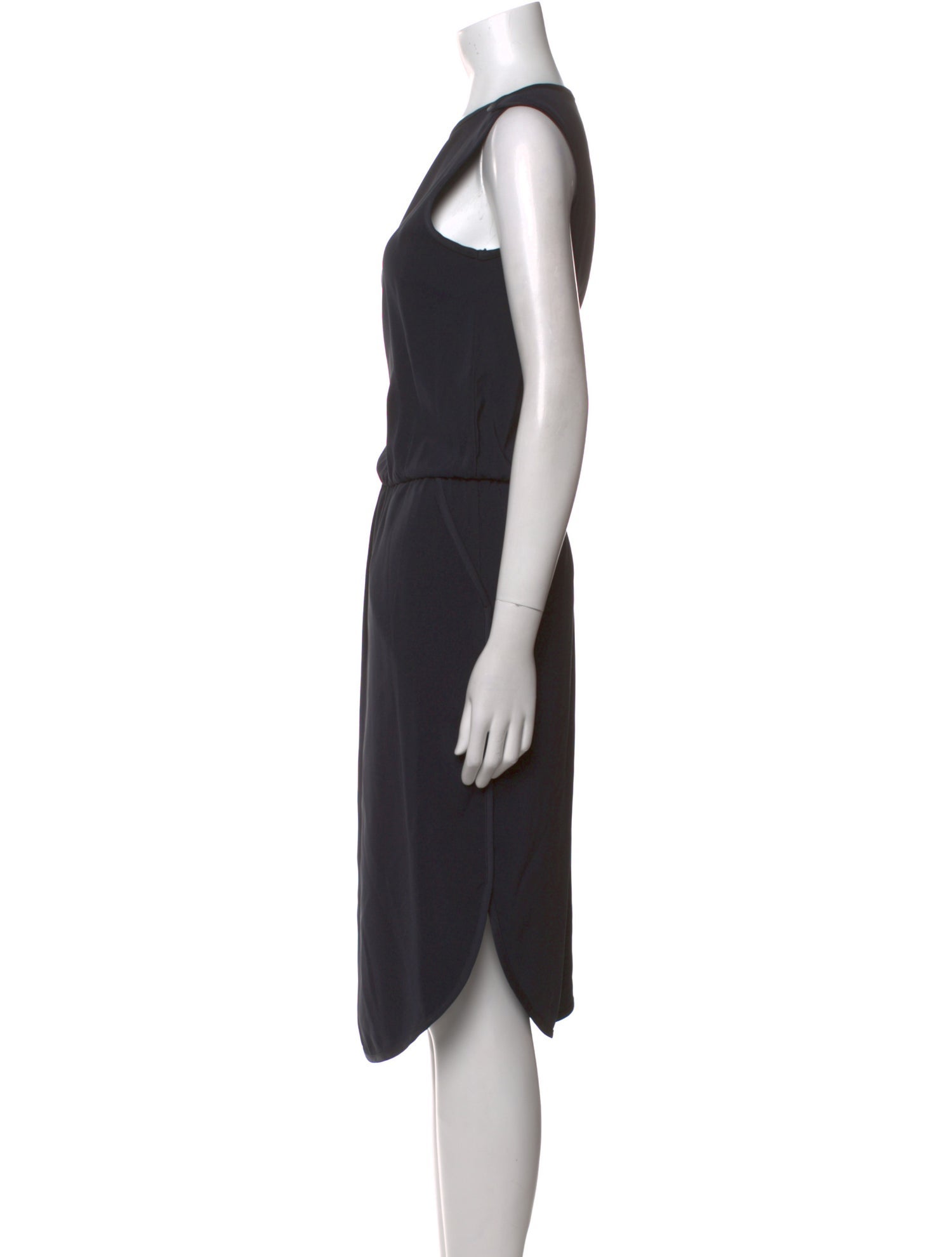 MM6 Maison Margiela Bateau Neckline Midi Length Dress