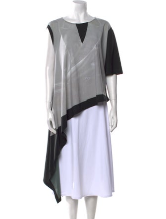 MM6 Maison Margiela Colorblock Pattern Bateau Neckline Tunic