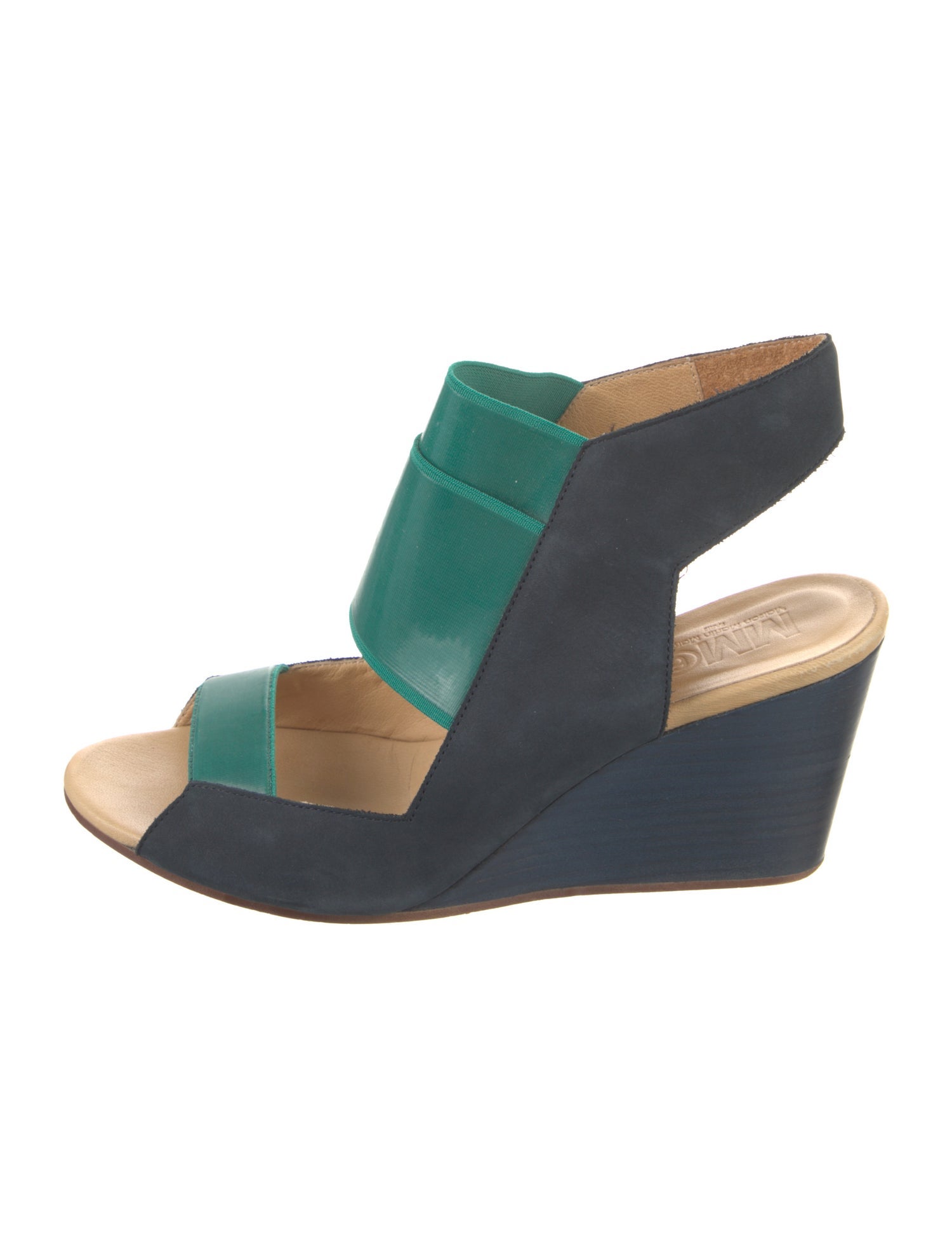 MM6 Maison Margiela Suede Colorblock Pattern Slingback Sandals