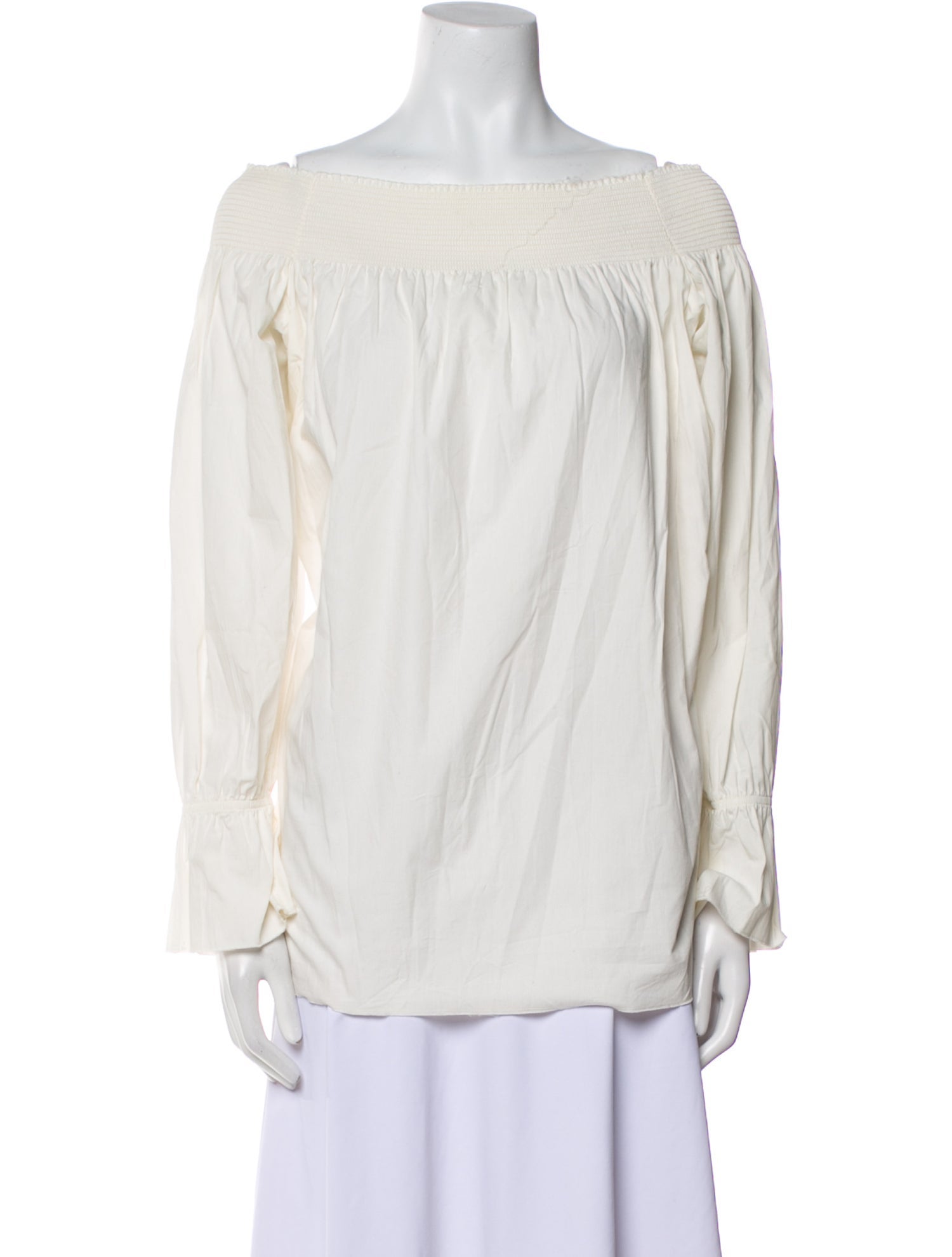 MM6 Maison Margiela Off-The-Shoulder Long Sleeve Blouse