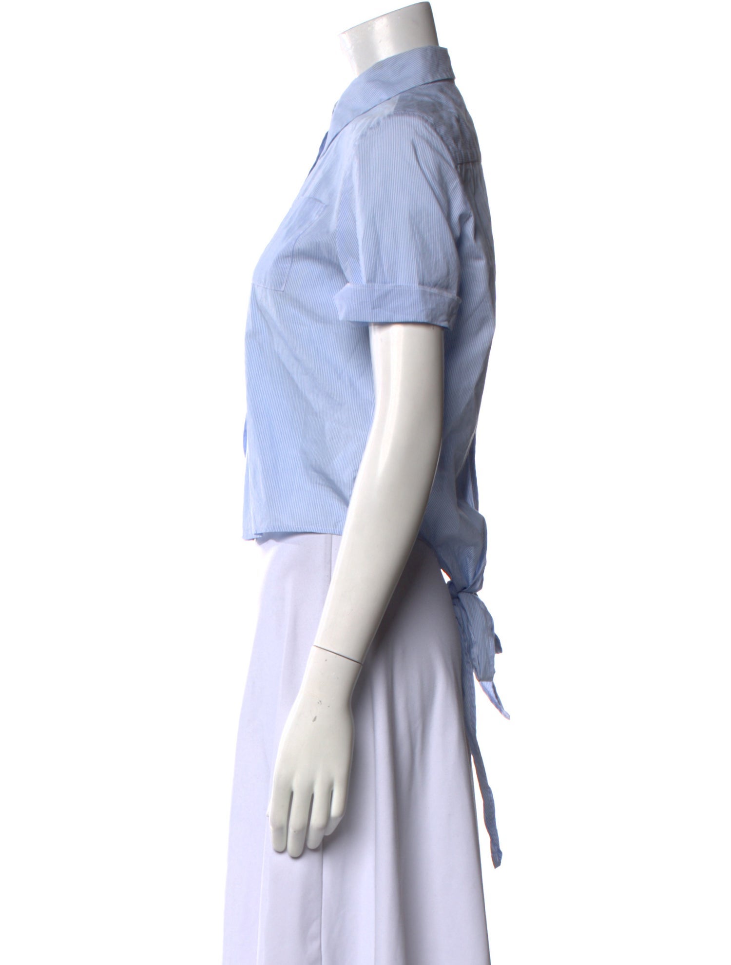 MM6 Maison Margiela Striped Short Sleeve Button-Up Top