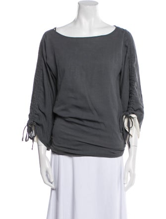 MM6 Maison Margiela Bateau Neckline Three-Quarter Sleeve Top