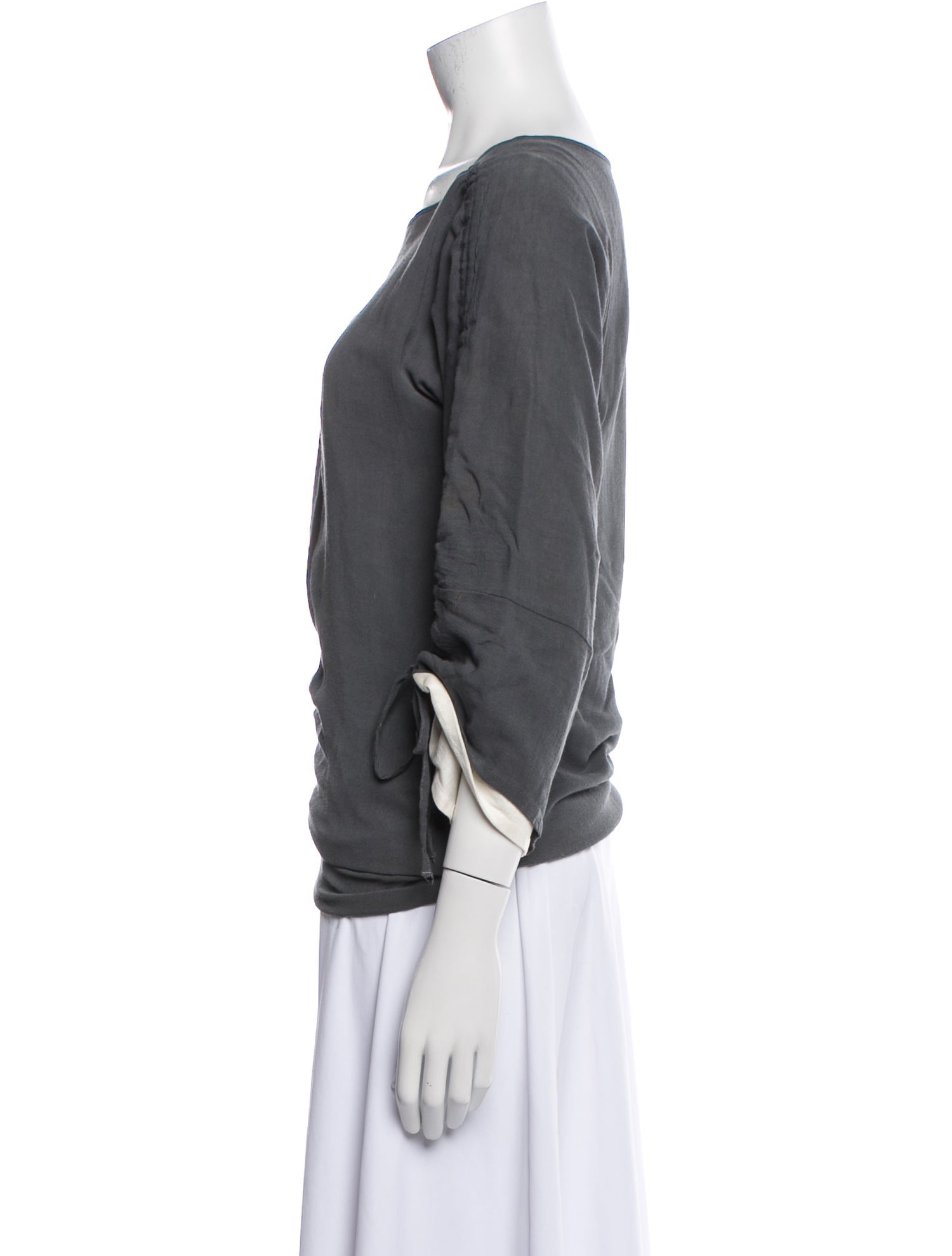 MM6 Maison Margiela Bateau Neckline Three-Quarter Sleeve Top