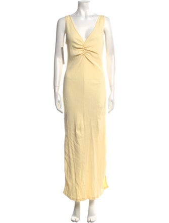 MM6 Maison Margiela V-Neck Long Dress