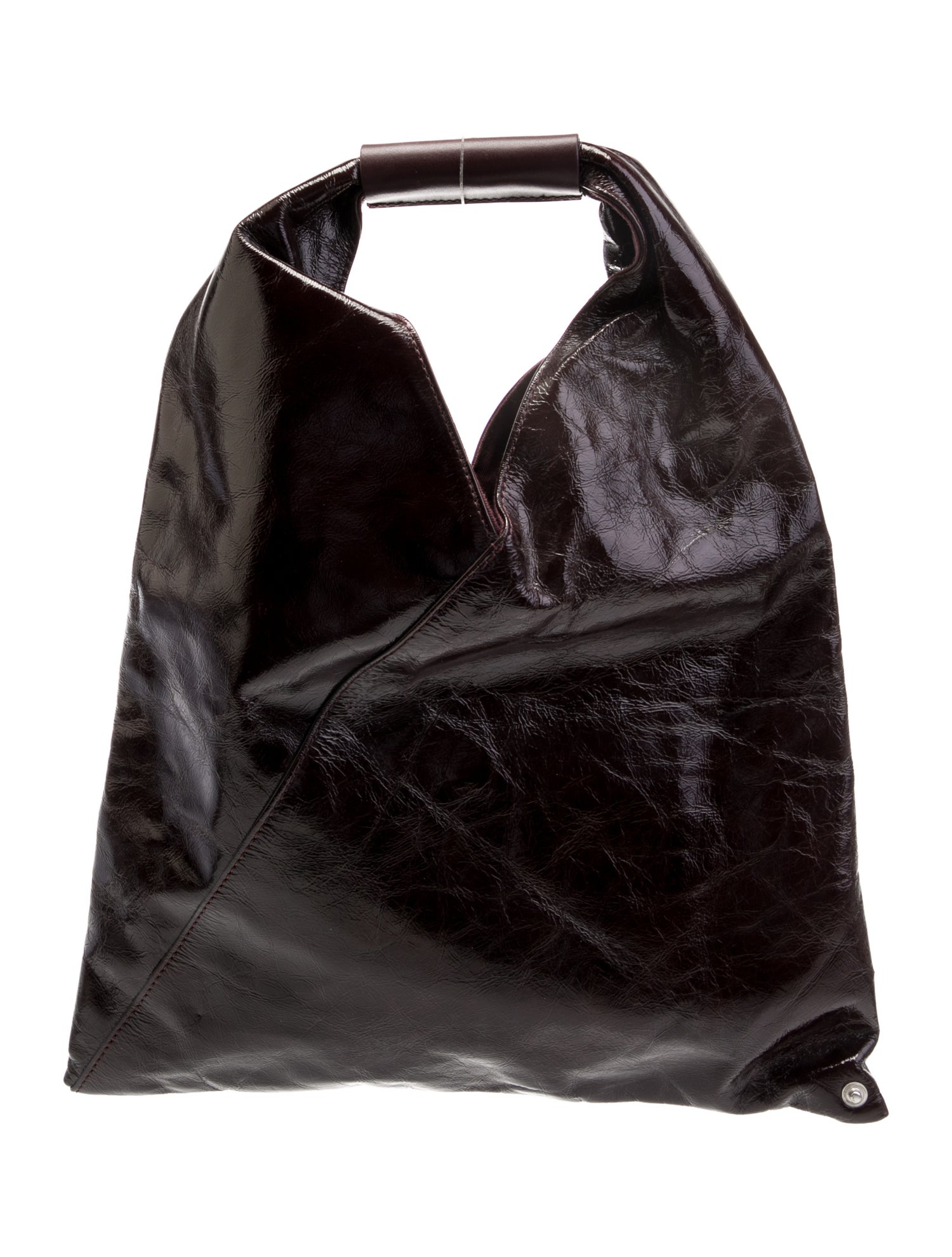 MM6 Maison Margiela Patent Leather Top Handle Bag