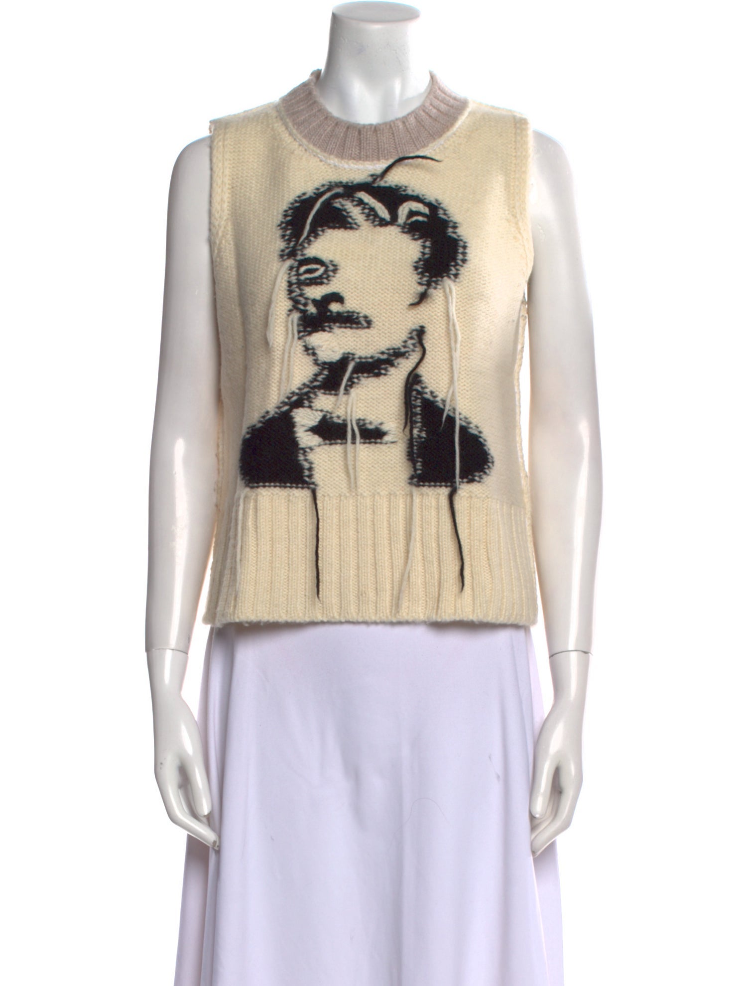 MM6 Maison Margiela Graphic Print Crew Neck Sweater