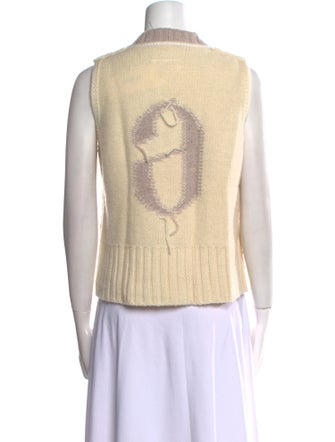 MM6 Maison Margiela Graphic Print Crew Neck Sweater