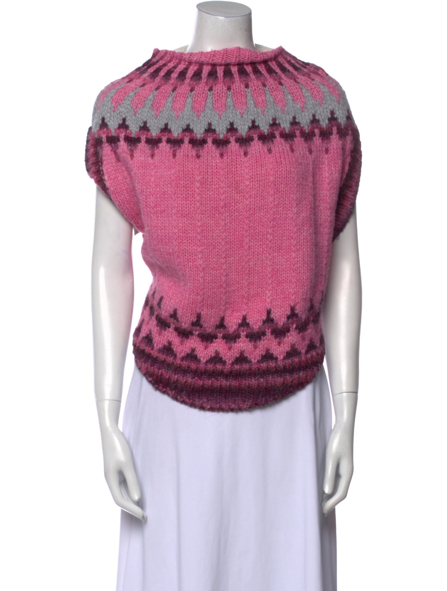 MM6 Maison Margiela Printed Mock Neck Sweater