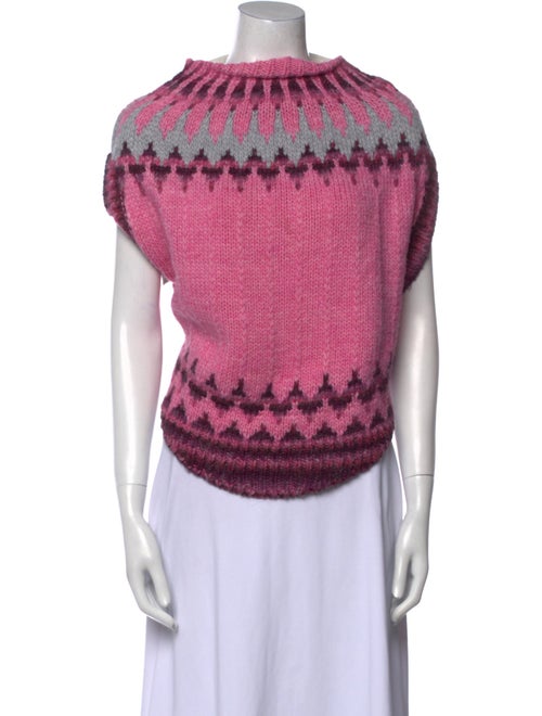 MM6 Maison Margiela Printed Mock Neck Sweater