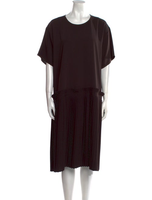 MM6 Maison Margiela Crew Neck Midi Length Dress