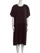 MM6 Maison Margiela Crew Neck Midi Length Dress