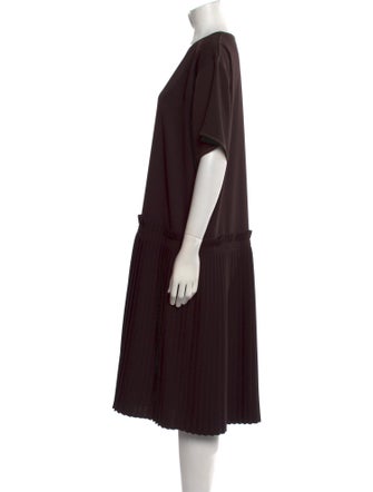 MM6 Maison Margiela Crew Neck Midi Length Dress
