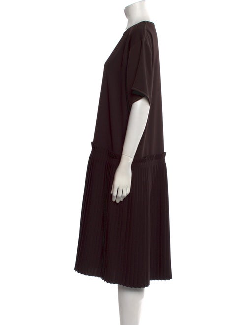 MM6 Maison Margiela Crew Neck Midi Length Dress